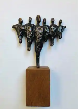Jos Gielen - Samen - Beeld Brons verkocht voor € 89!