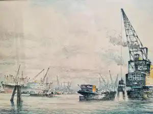 Marius de Jongere - Havengezicht verkocht voor € 95!