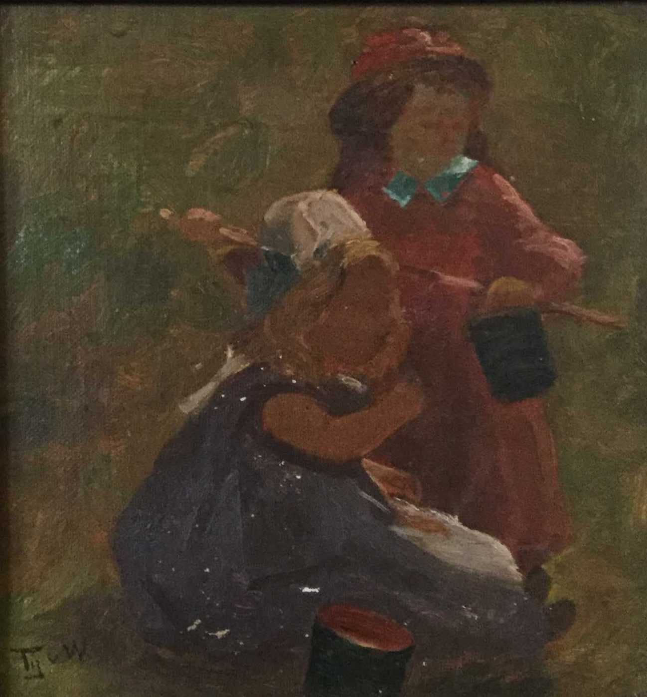 Theo van Wijngaarden - C2846 Twee meisjes met emmertjes verkocht voor € 100!