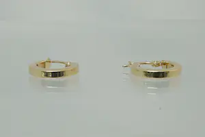 60- Elegant paar 18krt geel-gouden oorclips - glad gepolijste creolen kopen? Bied vanaf 40!
