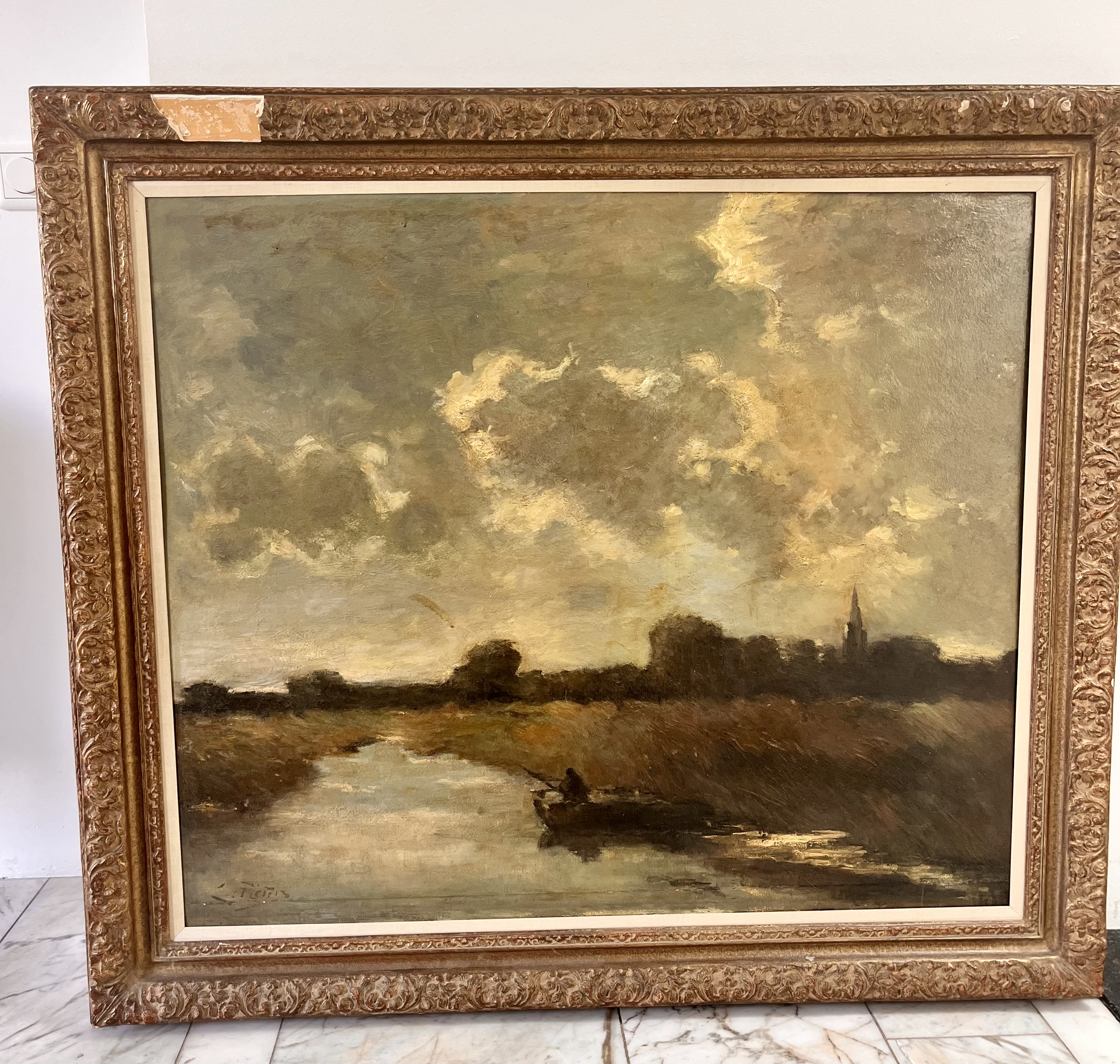 Evert Pieters - Hollands landschap met water kopen? Bied vanaf 650!