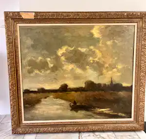 Evert Pieters - Hollands landschap met water kopen? Bied vanaf 650!