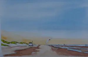 Franklin Meijer - Terschelling - 4 x aquarelstudies kopen? Bied vanaf 49!