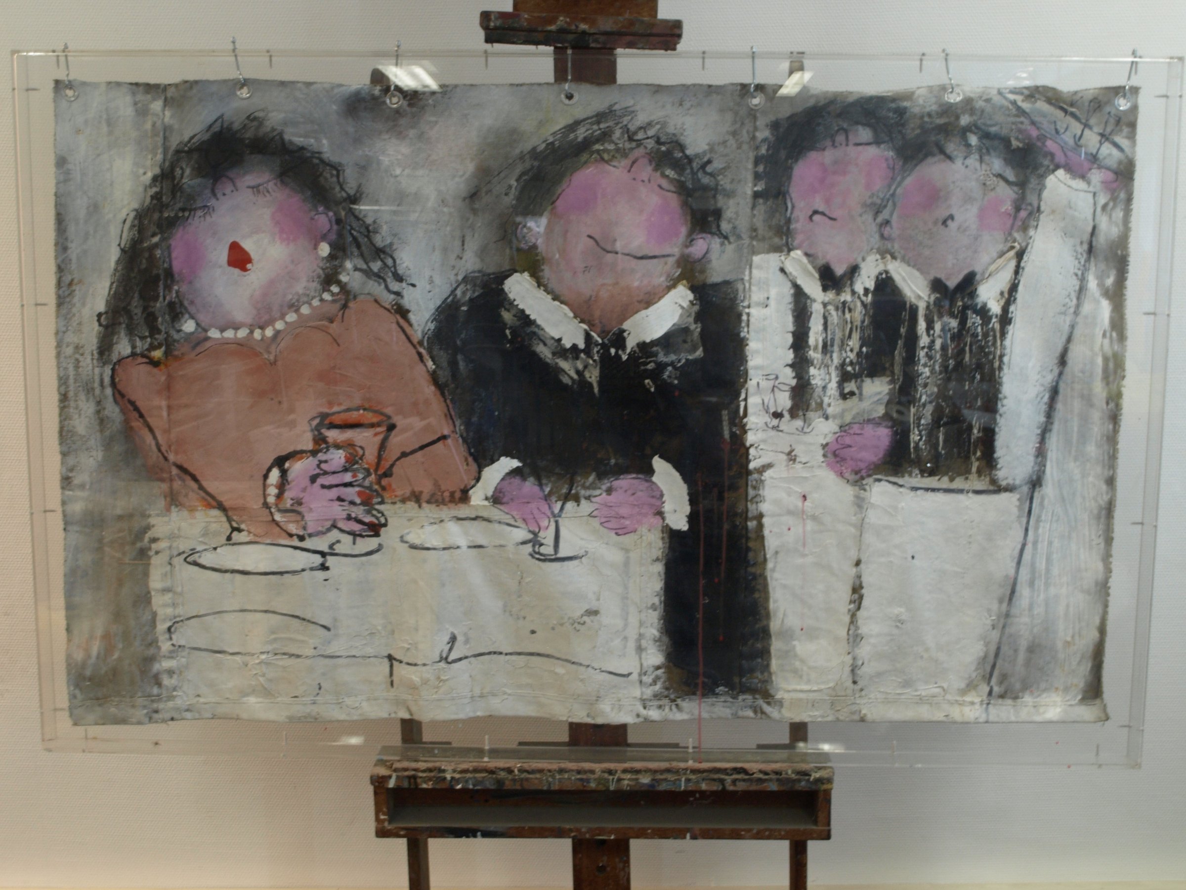 Gerdine Duijsens-Kroezen - Acrylverf op canvas, opgehangen in een bekisting van dik plexiglas, 100 x 160 cm kopen? Bied vanaf 300!