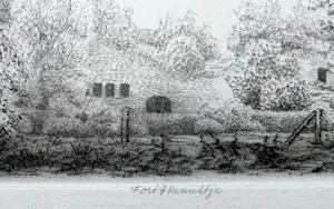 Gerard van Rooy - handgesigneerde ets | Uitgave 'De Luis' | 'Fort 't Hemeltje | 1973 kopen? Bied vanaf 75!