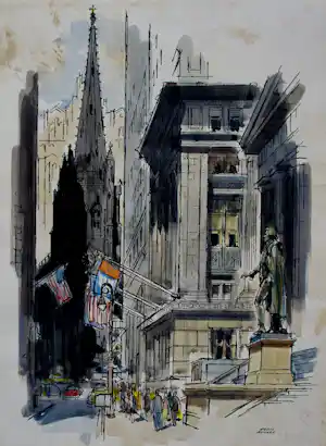 Ardis Hughes - Aquarel: Trinity Church kopen? Bied vanaf 100!