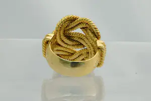 18 - Grote & zware (30gr) Surinaamse 18 Krt geelgouden heren mattenklopper ring kopen? Bied vanaf 1360!
