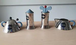 Alessi - ALESSI door Michael Graves Pepermolen zoutstrooier melkkan suikerpot kopen? Bied vanaf 100!