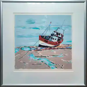 Joop Stigter - Drooggevallen Vissersboot - ingelijst - 25837 kopen? Bied vanaf 75!