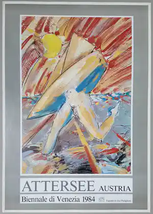 Christian Ludwig Attersee - Original Ausstellungsplakat Biennale Venedig Venezia 1984 kopen? Bied vanaf 40!
