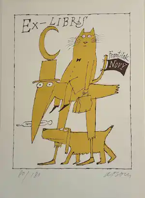 Adolf Born - Litho, Ex-Libris kopen? Bied vanaf 90!
