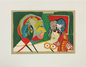 Herman Krikhaar - Litho, Portret Corneille kopen? Bied vanaf 50!