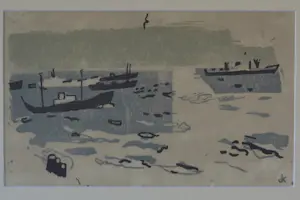 Otto B. de Kat - Havenlandschap kopen? Bied vanaf 160!