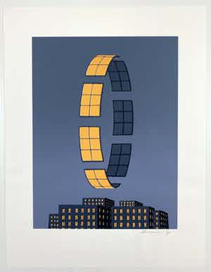 Jeroen Henneman - kleurenzeefdruk - 'De ochtend' - uitgave Het Dagelijks Leven -1987 verkocht voor € 140!