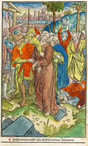 15e eeuws - Wiegedruk en houtsnede, Passio domini nostri jesu christi secundum joannem verkocht voor € 100!