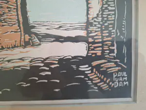 Paul van Dam - Vischpoort Harderwijk houtsnede kopen? Bied vanaf 40!