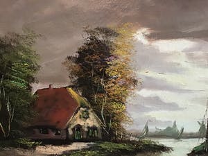 Niet of onleesbaar gesigneerd - Voor anker. kopen? Bied vanaf 1!
