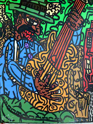 Robert Combas - Gitarist verkocht voor € 540!