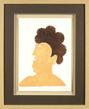 Reinhoud D'Haese - Aquatint uit de portfolio Impromptu met gedicht van Hugo Claus - Ingelijst verkocht voor € 110!