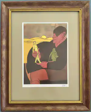 Valerio Adami - ingelijste gesigneerde litho kopen? Bied vanaf 69!