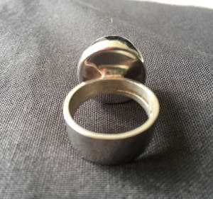 1e gehalte Zilver - Scandinavisch design ring met veldspaat steen kopen? Bied vanaf 25!