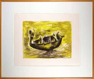Otto Egberts - Litho, Reis - Ingelijst verkocht voor € 46!