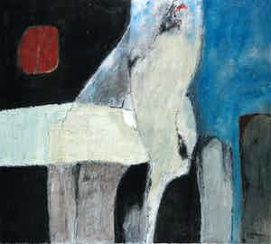 Jos Schimmer - Olieverf op doek, Z.T. (Abstracte compositie) (Groot) verkocht voor € 48!