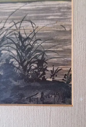 Tom Anema - Verfijnd werk, landschap met vogels kopen? Bied vanaf 59!