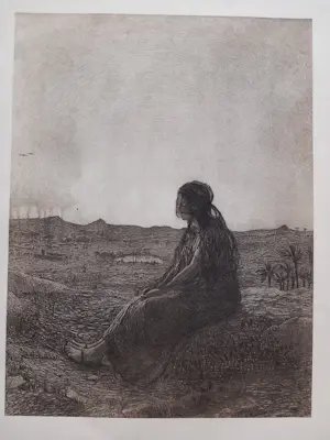 Jean Francois Raffaëlli - 1898-La Lépreuse (De melaatse vrouw) kopen? Bied vanaf 50!
