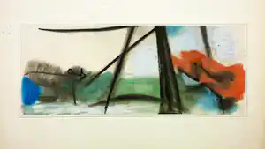 Klaas Boonstra - Gemengde techniek op papier, Zonder titel verkocht voor € 41!