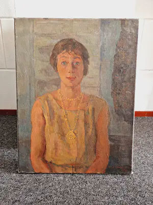 Huub Gerretsen - Jaren 60 olieverf op doek portret van een jonge vrouw - gesigneerd kopen? Bied vanaf 1!