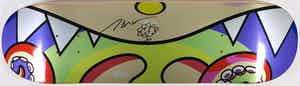 Takashi Murakami - Limited edition skatedeck met bloementekening en signatuur verkocht voor € 506!