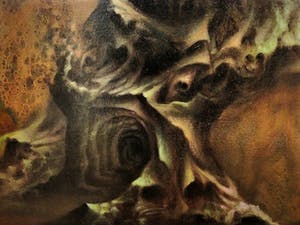Niet of onleesbaar gesigneerd - Gesigneerd - Fantasy-Art - olieverf "Yggdrasyl - de Levensboom" GROOT! kopen? Bied vanaf 1!