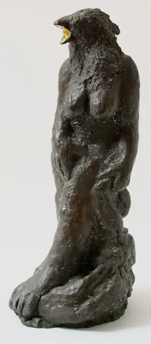Aat Veldhoen - Bronzen sculptuur: 'Vogelvrouw' kopen? Bied vanaf 2950!