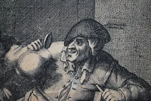 Gerrit Lucasz. van Schagen - Adriaen van Ostade: Boereninterieur met drinkende man - ets uit 1680/90 kopen? Bied vanaf 100!