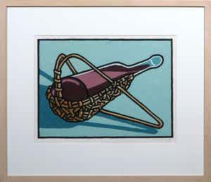 Dirk Wiarda - Gouache, Mandfles- Ingelijst verkocht voor € 90!