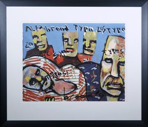 Herman Brood - Zeefdruk, Alfa Bites - Ingelijst kopen? Bied vanaf 150!