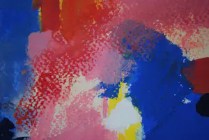 Willem Brauck - "Bal Masqué" - abstracte gouache - zuurvrij ingelijst kopen? Bied vanaf 120!