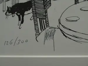 Peter van Straaten - Zeefdruk – ‘Café De Tevreden Roker’ kopen? Bied vanaf 50!