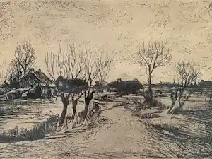 Piet Verster - Hollands landschap. verkocht voor € 55!