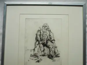 Georg Baselitz - 2 Ingelijste etsen , o.a. Die Falle (‘De val’ , ‘The trap’) uit 1965 kopen? Bied vanaf 1!
