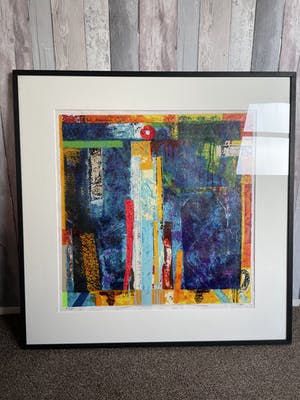 Jos Verwiel - Zeefdruk Nr. 74 - Blue Tombe - Ingelijst kopen? Bied vanaf 110!