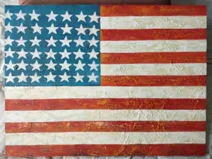Niet of onleesbaar gesigneerd - American Flag in de manier van Jasper Johns kopen? Bied vanaf 10!