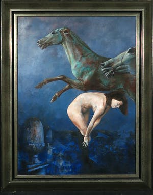 Clary Mastenbroek - Arcyl op paneel, Zonder titel, Ingelijst kopen? Bied vanaf 500!