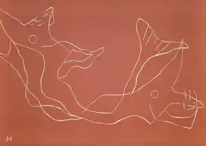Henri Laurens - Twee Sirenes - 1938 - Originele linosnede - Gemonogrammeerd - Mourlot kopen? Bied vanaf 70!