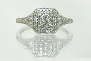 40 - 14 karaats witgouden Diamond Point ring met 0.26 crt briljant kopen? Bied vanaf 320!