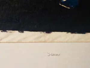 Wim Noordhoek - jaren 60 handgekleurde Linosnede "interieur met breiende vrouw" gesigneerd kopen? Bied vanaf 37!