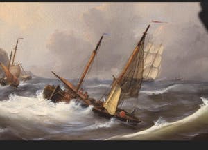 Govert van Emmerik - Schepen op een woeste zee kopen? Bied vanaf 500!