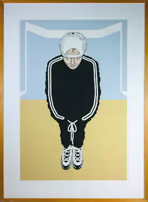 C.A. Wertheim - Zeefdruk op papier, Topsport - Ingelijst (Groot) verkocht voor € 40!