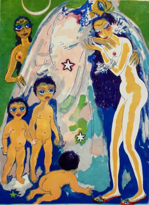 Kees van Dongen - Houtgravure 1955 - " Schahrazade pardonnèe " - uit 1001 nacht - ready to frame kopen? Bied vanaf 50!